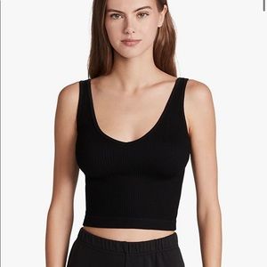 Free People black ribbed tank top